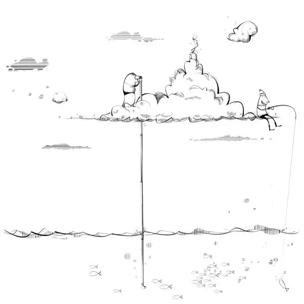 Vector illustration of Cloud Periscope