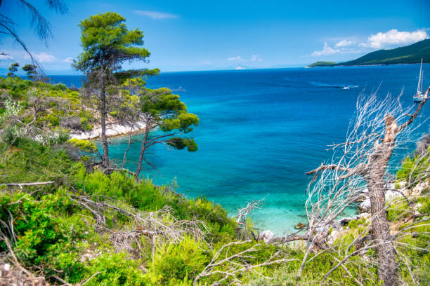 Cape Amarandos beach in Skopelos, Greece.