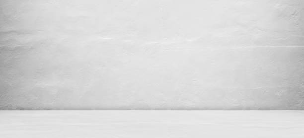 istock Grey Studio Room Background, White Gray Stage Photo Backdrop Table Product, 3d Empty Minimal Mockup Space Cement Marble Loft wall Floor, Abstract Texture Template Platform Stucco Concrete Kitchen. 1555359851