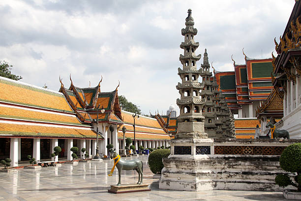 istock Horse and pagodas 155536540