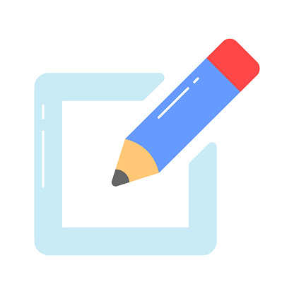 Concept icon of edit in flat design style, ready to use vector