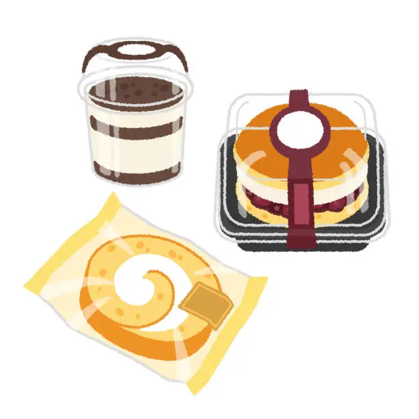 Vector illustration of Sweets sold at convenience stores