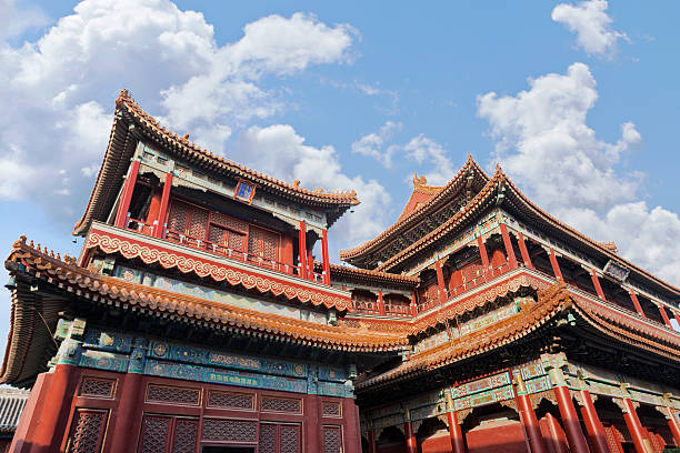 istock Lama Temple Beijing against a blue sky 155541484