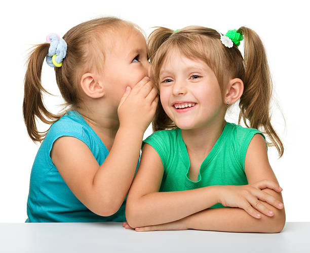 istock Two little girls are chatting 155543075