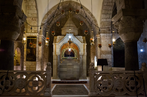 Horizontal view of the Chapel of Saint Helena  in the Church of the Holy Sepulchre, Christian Quarter, Old City of Jerusalem