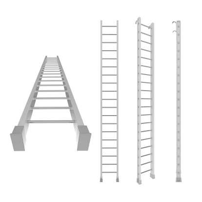 Different view of white 3d ladder