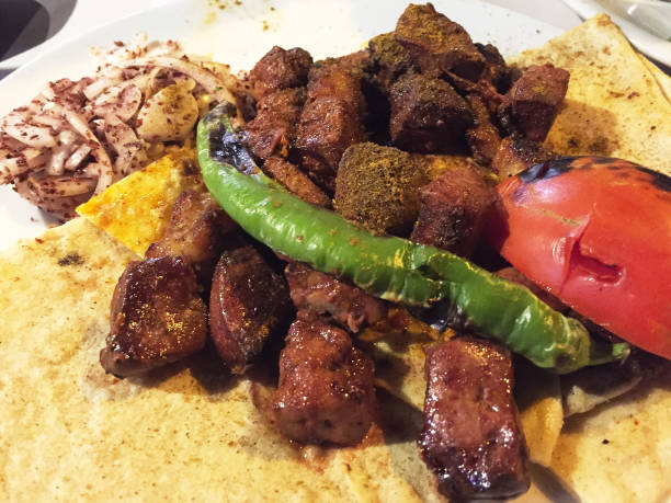 istock Turkish food liver offal kebab 1555455563