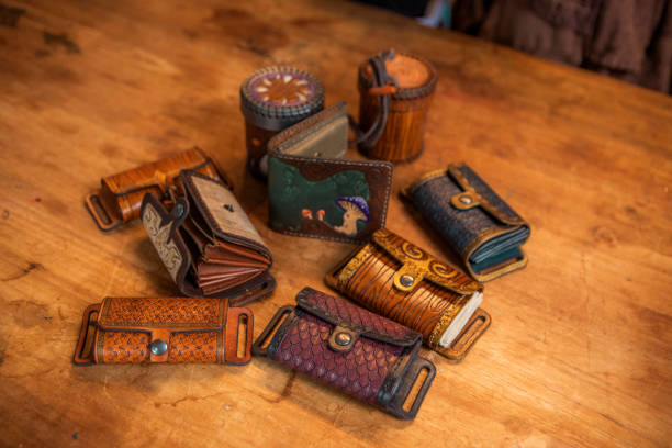 istock Arts and craft handmade leather products 1555497664