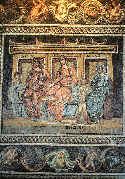 zeugma mosaico - mosaic greek culture mythology ancient - fotografias e filmes do acervo