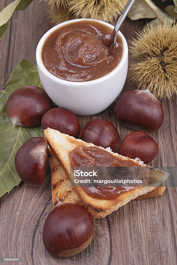 bread with chesnut cream Chestnut - Food Stock Photo