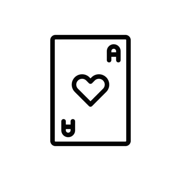 Vector illustration of Card Game line icon