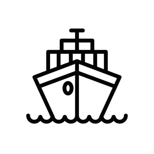 Vector illustration of Shipping Line Icon