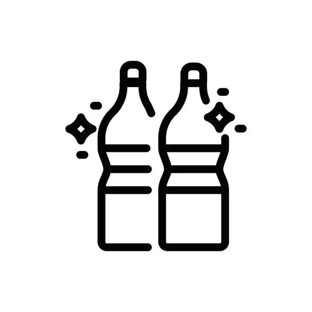 Vector illustration of Cleaning Product line icon