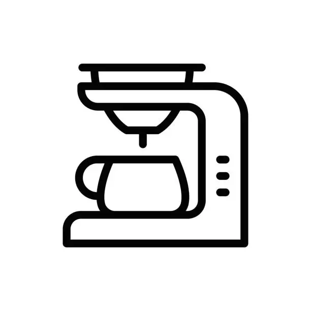 Vector illustration of Coffee Maker line icon