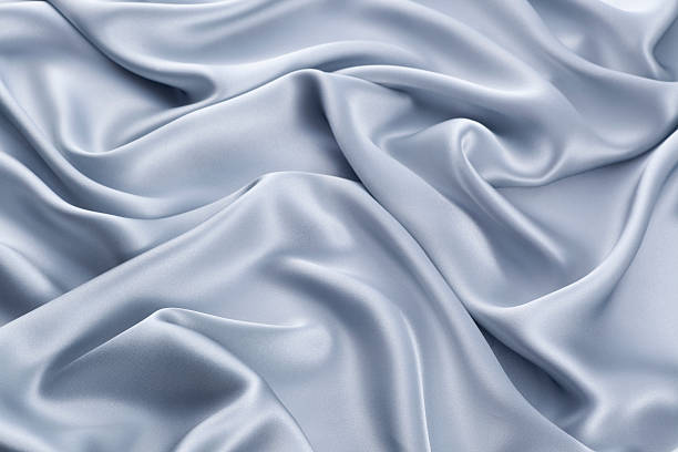 istock Background of rippled silver silk 155556571