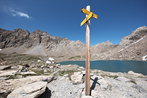 The lake is one of the 5 lakes located south of the needles of Chambeyron; it is the most eastern and the most important