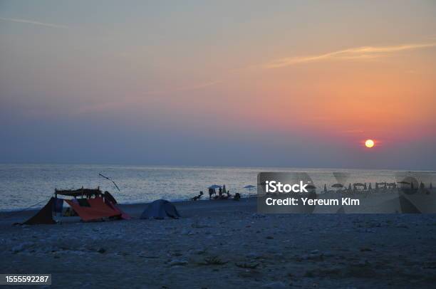 Sunset In The Sea Stock Photo - Download Image Now - Adventure, Albania, Albanian Culture