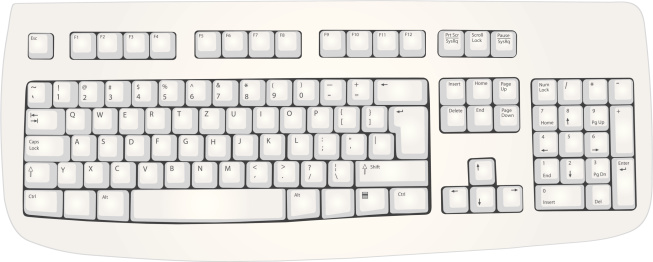 A desktop computer keyboard.