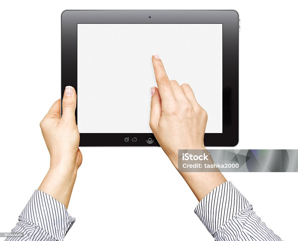 Dispositivo touch screen - Foto stock royalty-free di Adulto