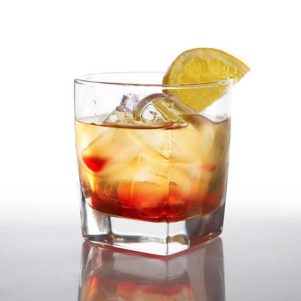 istock Cocktail with liquor and lemon 155565136