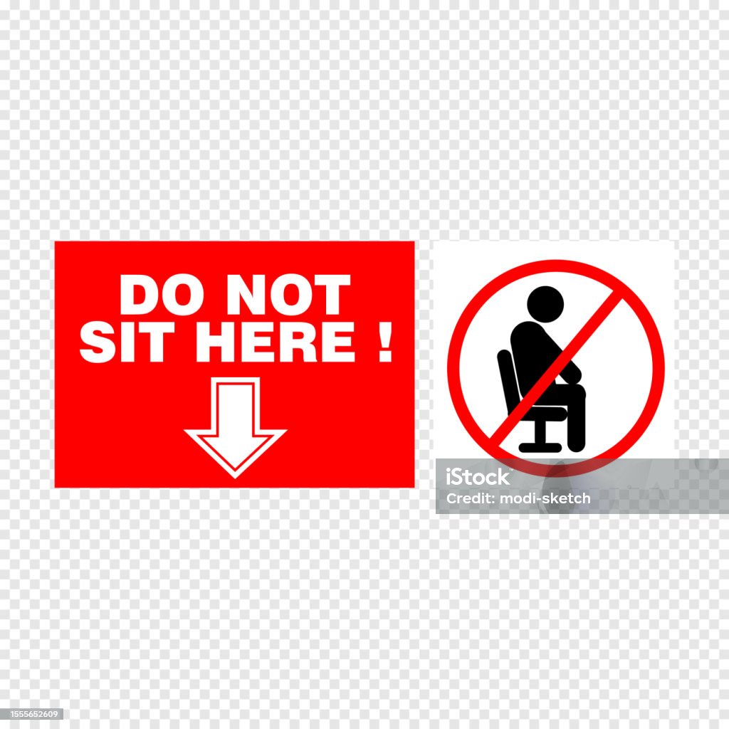 Do Not Set Sign Do Not Sit Here Sign And Sticker Vector Stock Illustration - Download ...