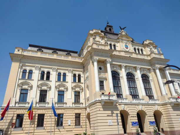 istock Oradea City Hall building. Romania 1555657874