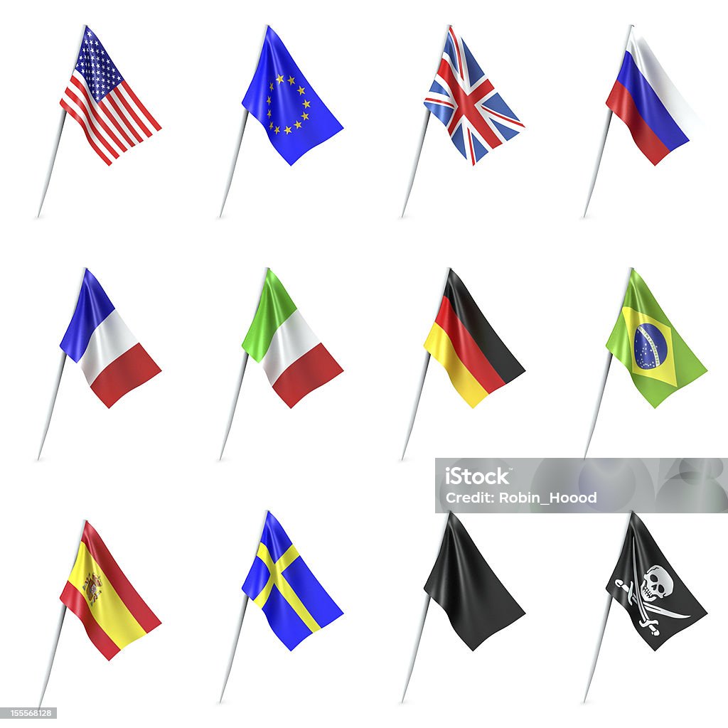 Ensemble de drapeaux du monde - Photo de Allemagne libre de droits