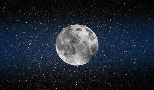 Full  Moon in the space \