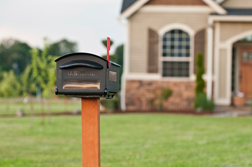 A mailbox outside of a house