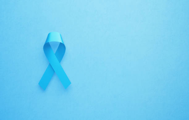 istock Prostate Cancer Awareness Ribbon On Blue Background 1555695859