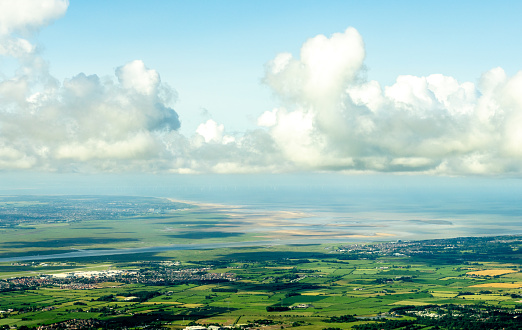 A view of the stunning and beautiful British Coast landscape, from above.