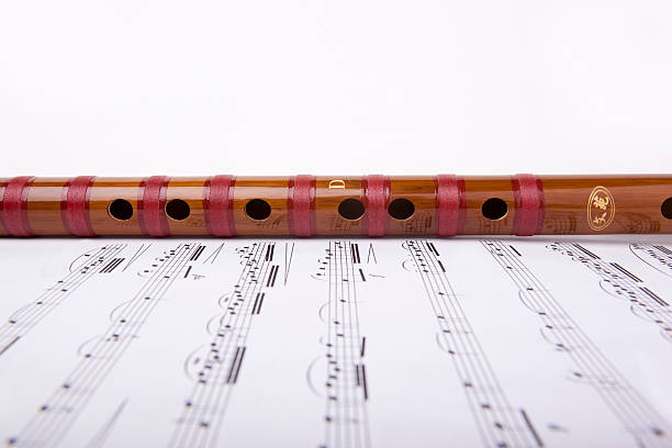 Chinese flute and sheet music