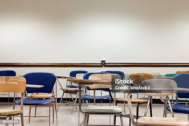 Old And Dirty Classroom Stock Photo - Download Image Now - Classroom, Lecture Hall, Messy