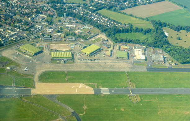 istock Military Air Base Aerial View 1555742624