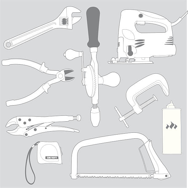 Tool Set One - Illustration vector art illustration
