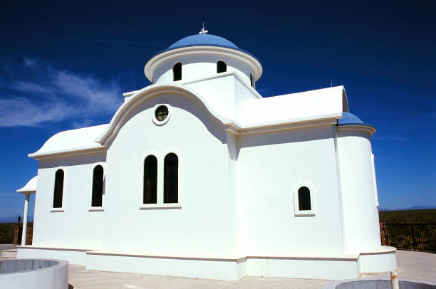 istock Greek Orthodox Chapel On Film 1555785610