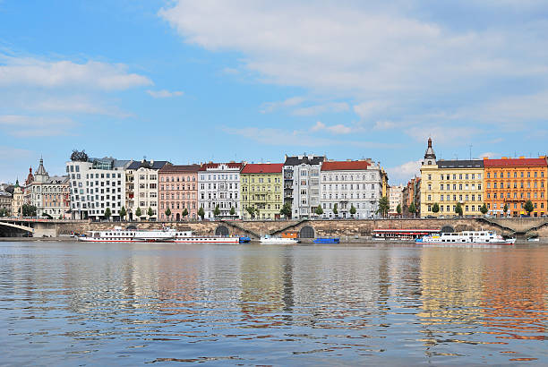 istock Prague. Beautiful Vltava embankment 155580182