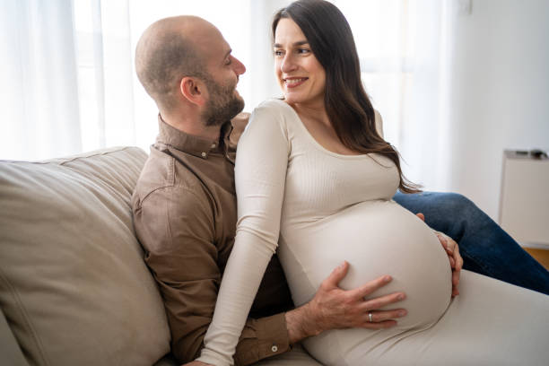 istock Lovely moment between future parents 1555809339