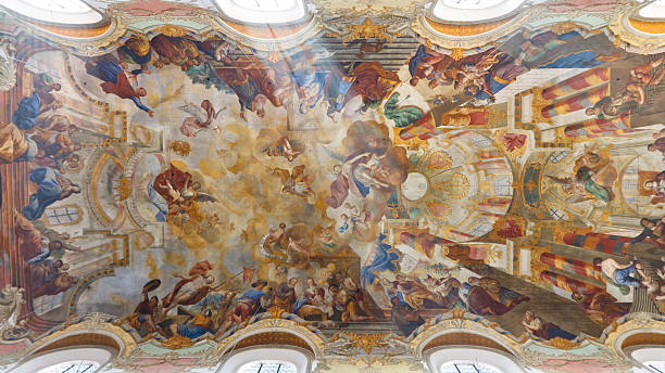 istock Frescos at Baroque Church 155581263