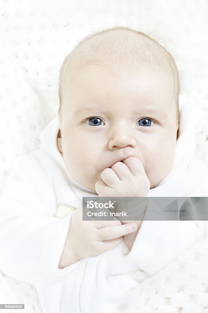 Retrato de bebê recém-nascido - Foto de stock de 0-11 meses royalty-free