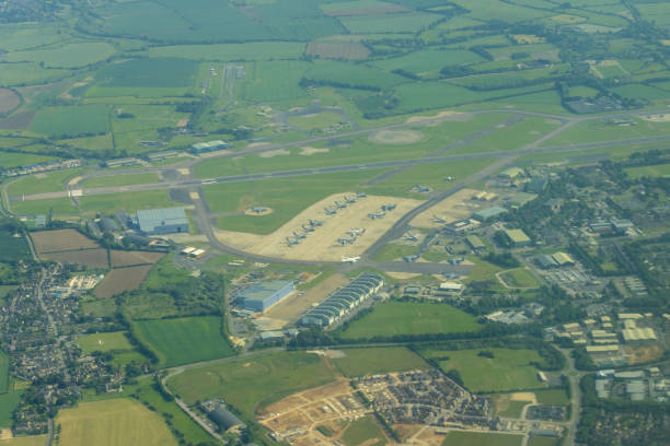 istock Military Air Base Aerial View 1555832552