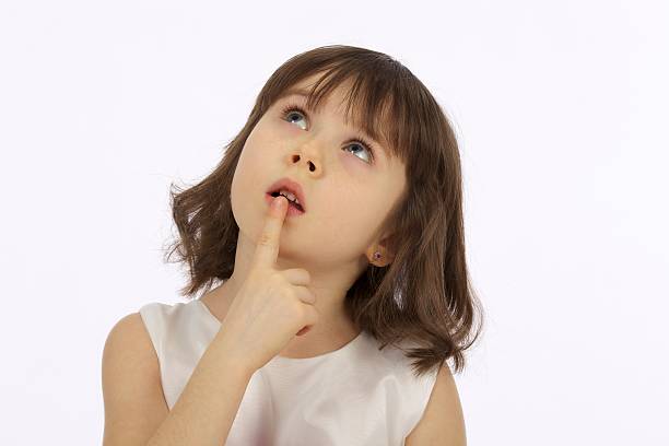Thoughtful little girl