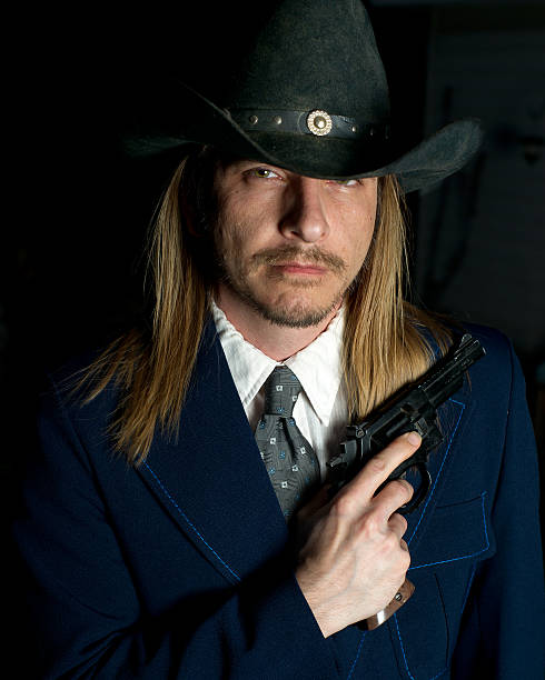 istock Outlaw Character with Gun 155590770