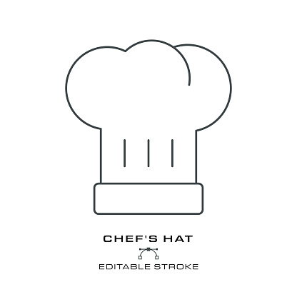 Single Cooking Icon - editable stroke. One color.