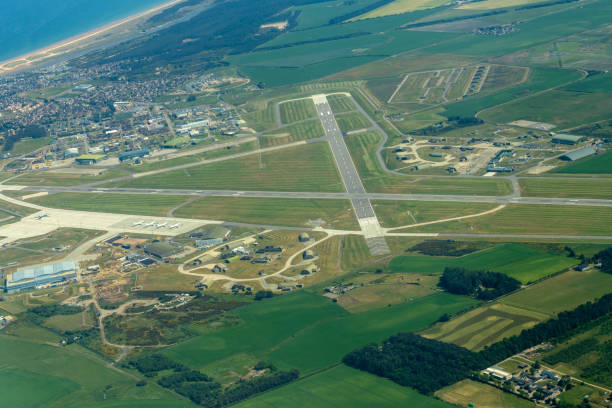 istock Military Air Base Aerial View 1555916779