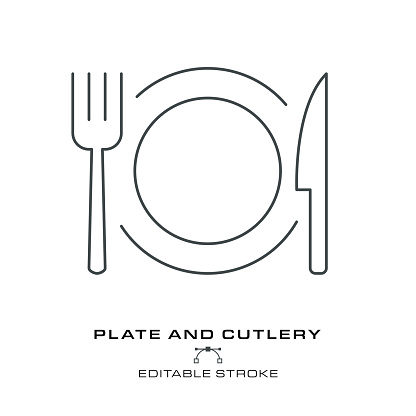 Single Cooking icon - editable stroke. One color.