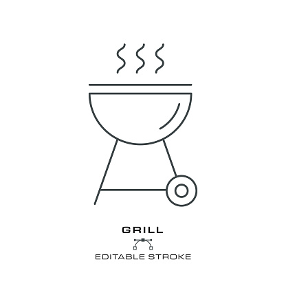 Single Cooking icon - editable stroke. One color.