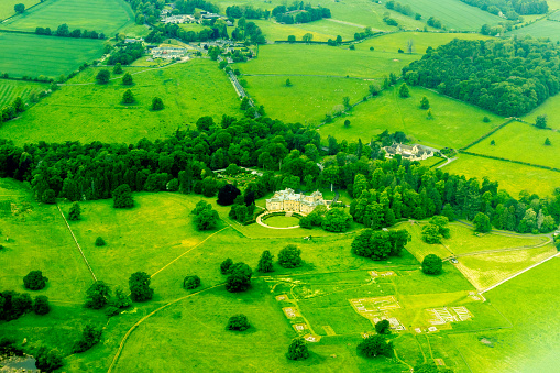 A park in Dover , Kent. A section of the white cliff of Dover