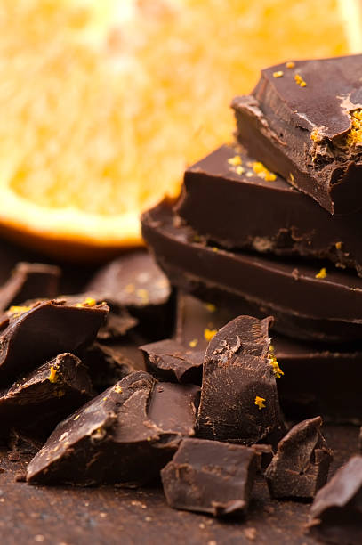 istock Homemade chocolate with orange fruit 155593016