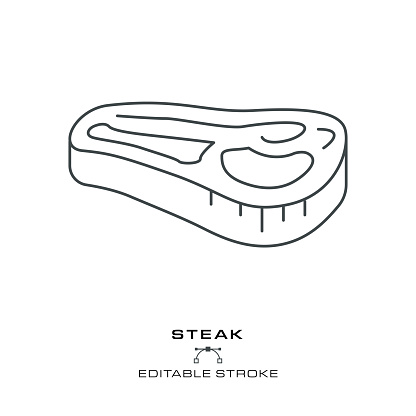 Single Cooking icon - editable stroke. One color.